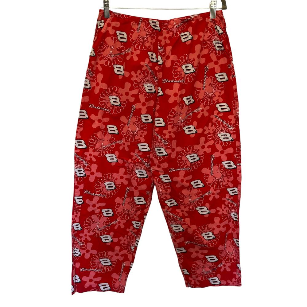 Vtg Y2K NASCAR Dale Earnhardt Jr Womens Lounge Pants Sz M Budweiser  Floral #8